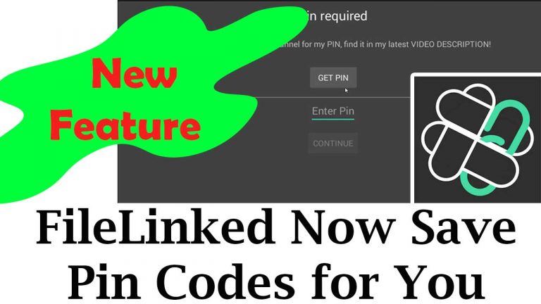 Saving pin code by filelinked